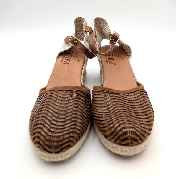Azura by Spring Step Lia Espadrille Wedge Sandal Women's Brown Size US8.5 EU39 - Picture 2 of 11